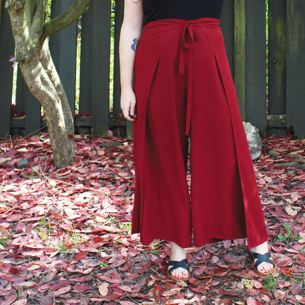 【2plan】Stingy wrap pin tuck over slacks 2plan】Stingy wrap pin tuck over slacks (2plan/スラックス