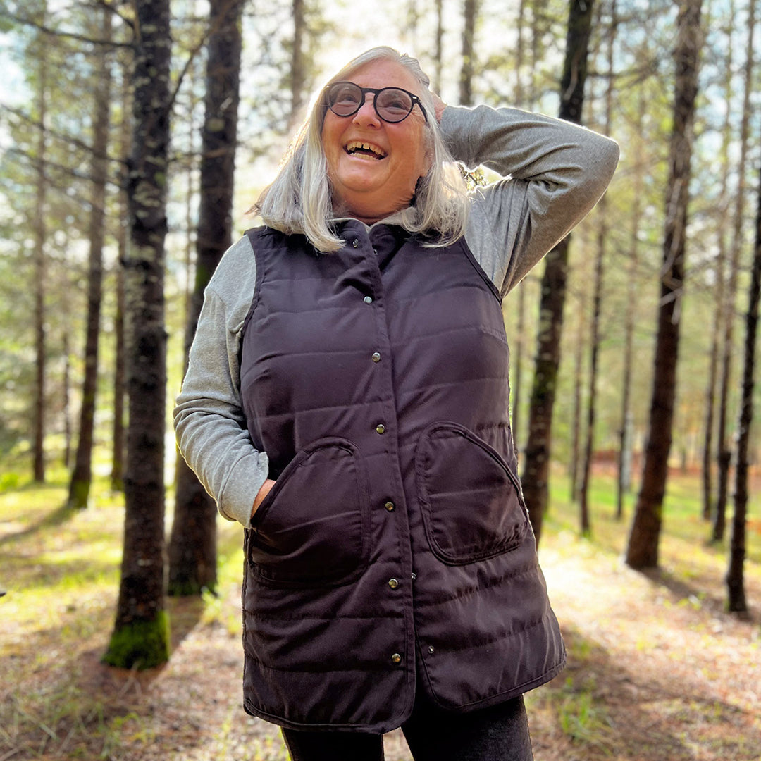 ジャケット・アウター CTHY REBUILDING STANDCOLLAR VEST Laurie's Wildwood Vest – Helen's Closet Patterns