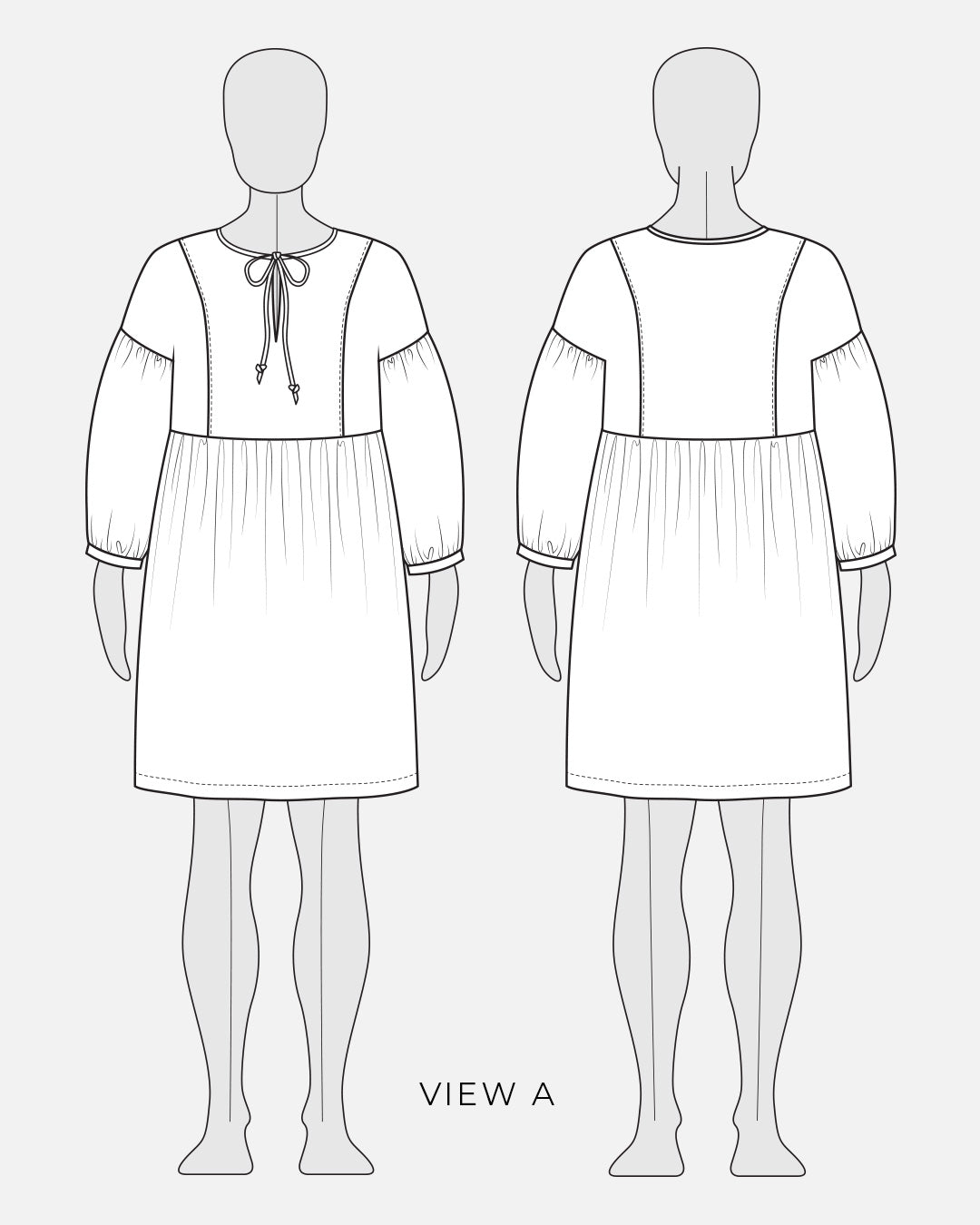 March Top and Dress Illustration