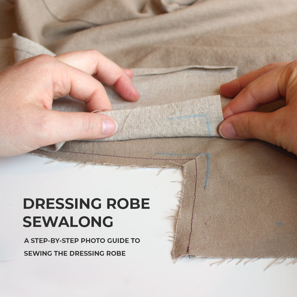 Dressing Robe Sewalong, a step-by-step guide to sewing the Helen's Closet Dressing Robe