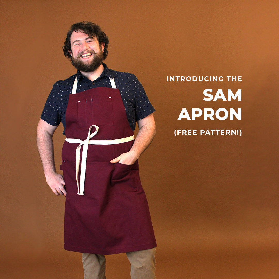 Introducing the Sam Apron, a free apron pattern from Helen's Closet!