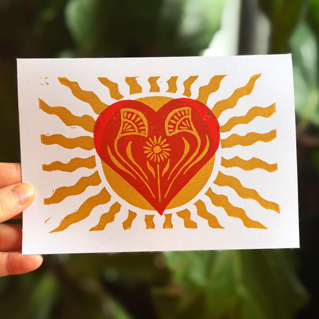 DIY Block Printed Wedding Invitations