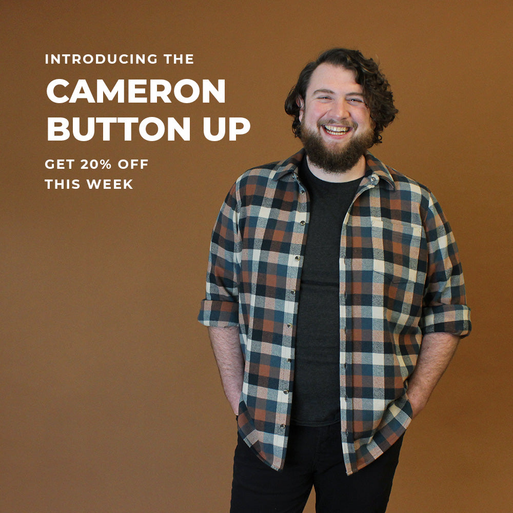 Introducing the Cameron Button Up from Helen's Closet. Get 20% of the week of February 8th, 2022.