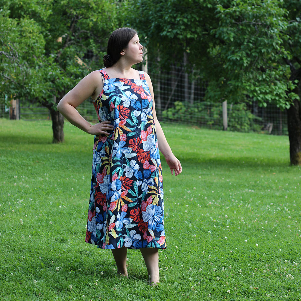 Long Floral Linen Dress by Helen's Closet