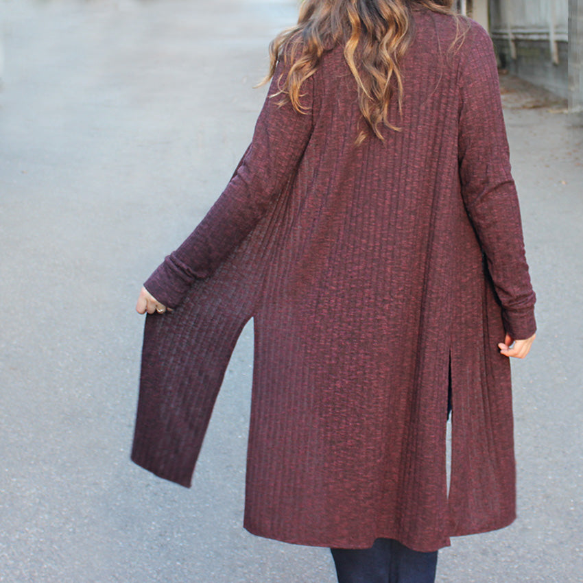 Blackwood Cardigan Split Hem