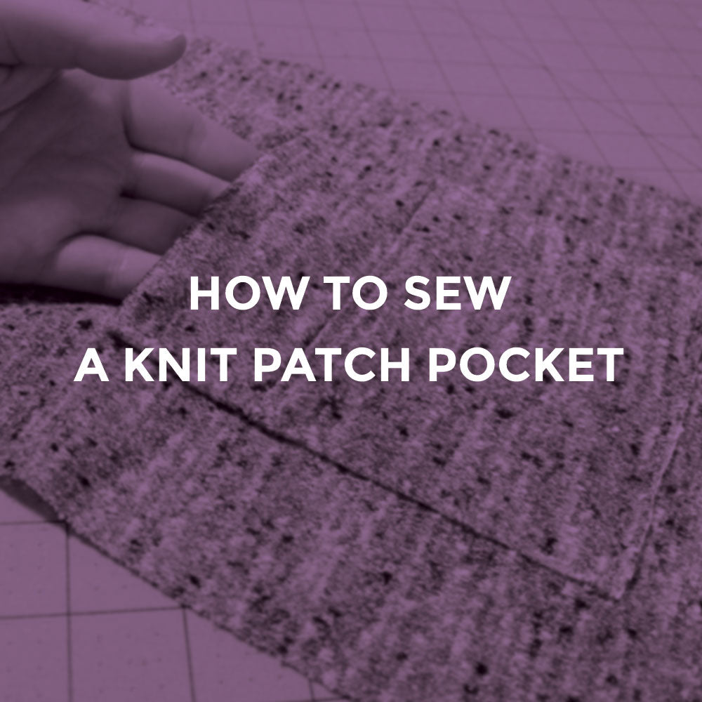 How to sew a knit patch pocket