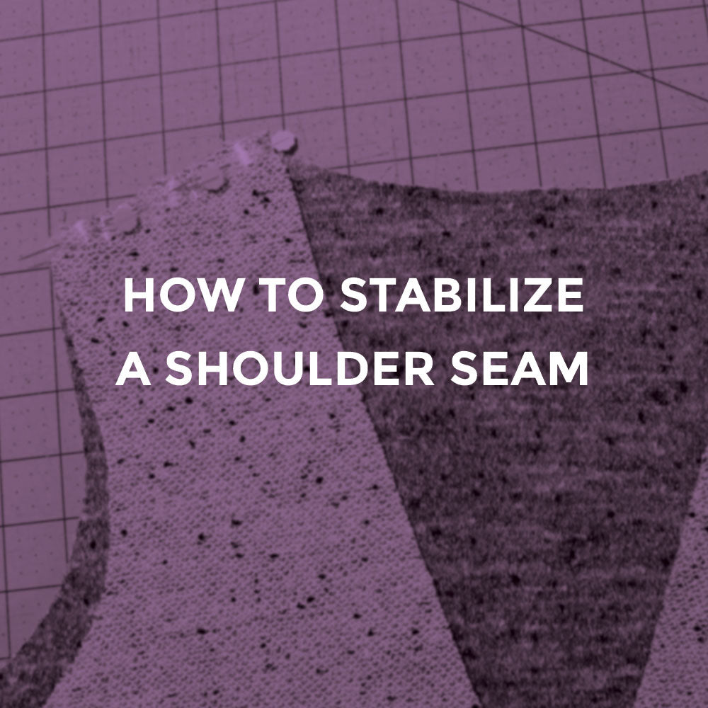 Stabilizing a knit shoulder seam