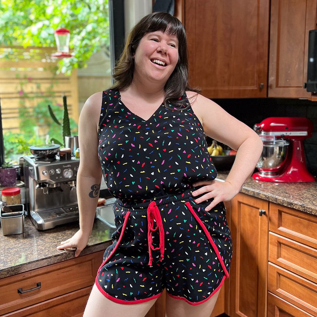 June Petal Shorts and Lawrence Top PJ Set - Helen's Closet Patterns Blog