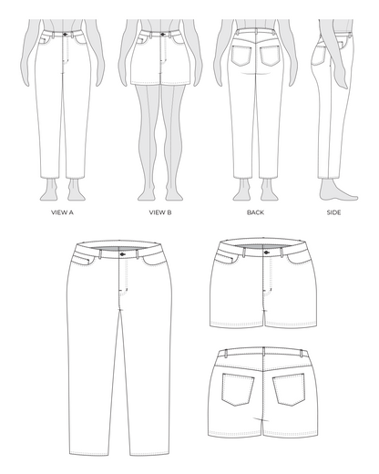 Brooks Jeans Flat Illustrations