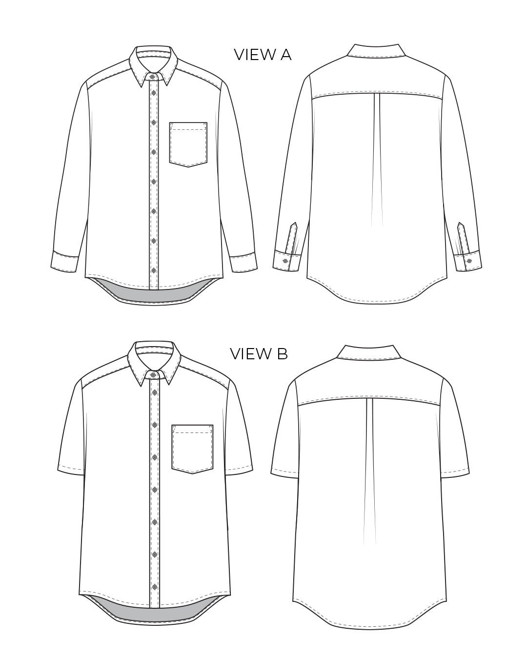 Cameron Button Up Illustration