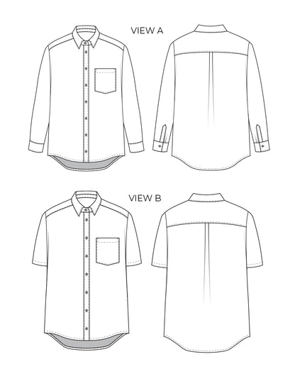 Cameron Button Up Illustration