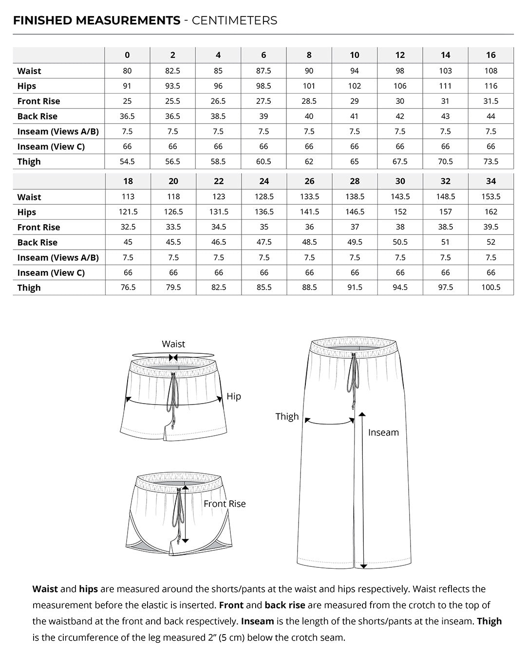 June Shorts and Pants sewing pattern by Helens Closet