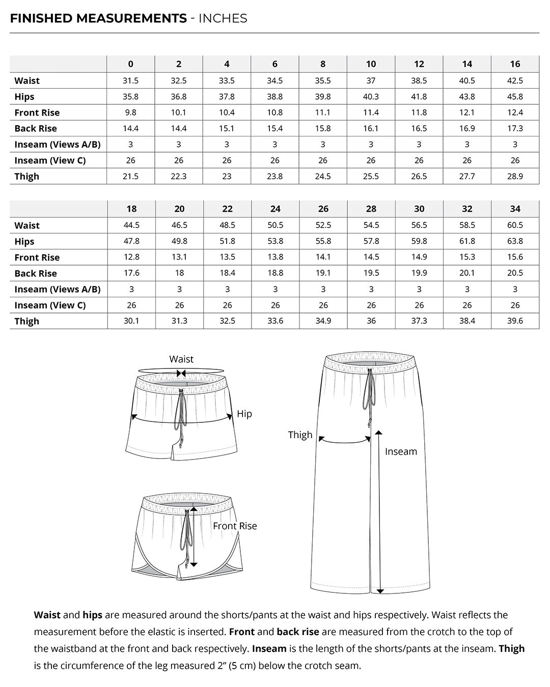 June Shorts and Pants sewing pattern by Helens Closet