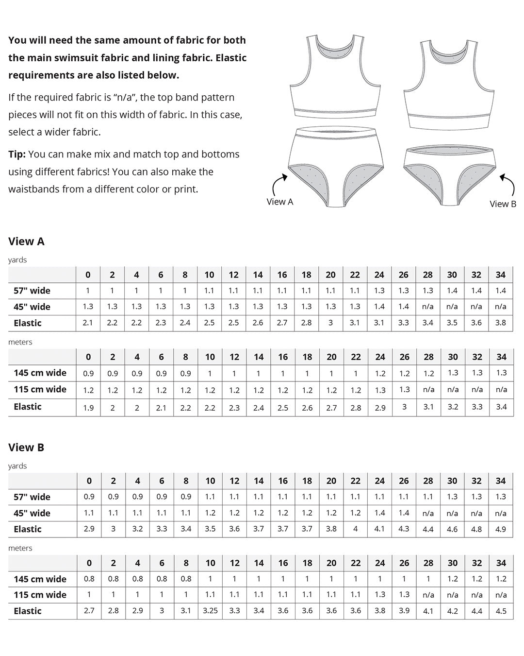 Sandpiper Swimsuit Sewing Pattern