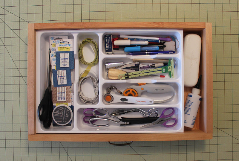 Large Sewing & Craft Basket | Sewing Organizer Box w/Drawer