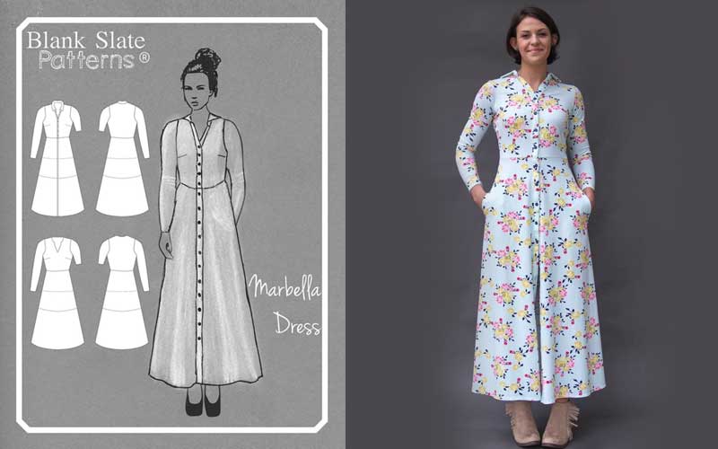 a line shirt dress pattern