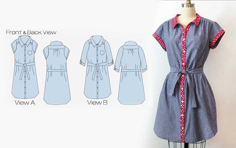 Indie, Darling : Best Shirtdress Patterns » Helen's Closet Patterns