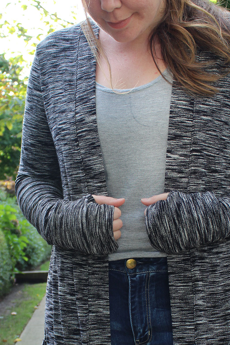 How to Sew Cuffs with Thumbholes A Blackwood Cardigan Hack