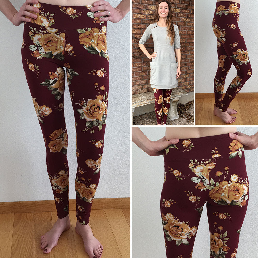 Lularoe womens leggings maroon - Gem