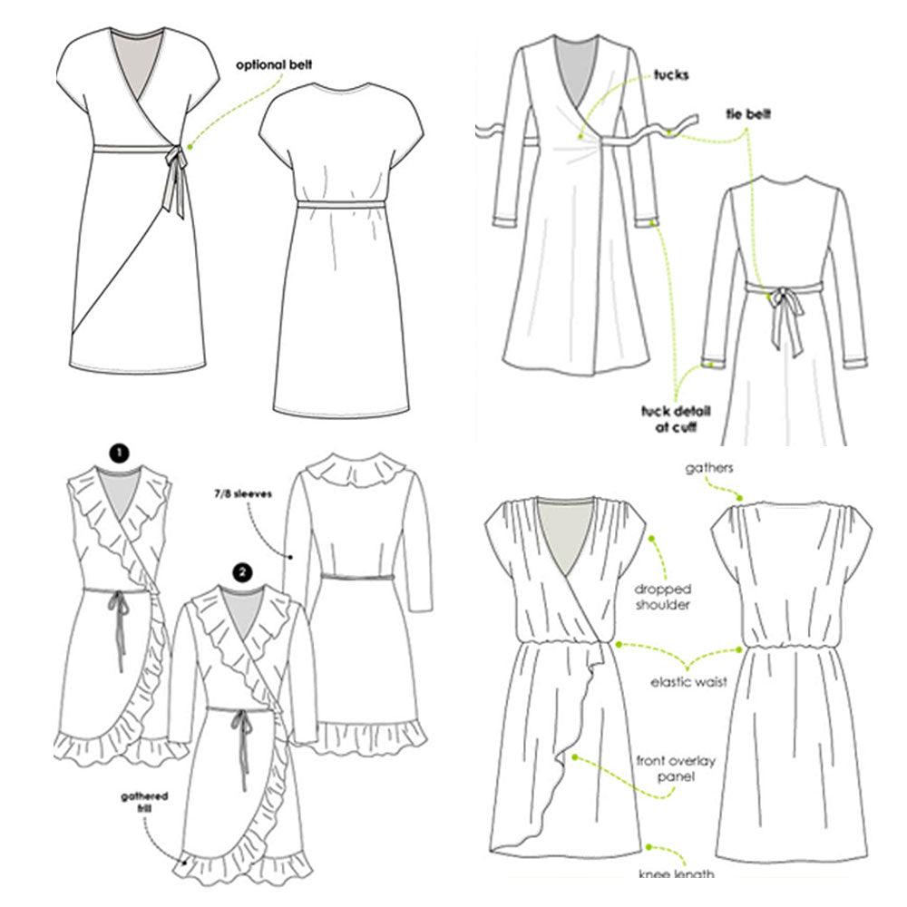 Indie, Darling Best Wrap Dress Patterns » Helen's Closet Patterns