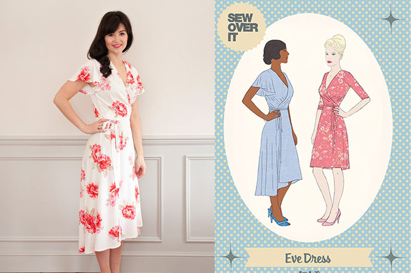 Wrap dress with button closure Women Clothing Dress Sewing Pattern