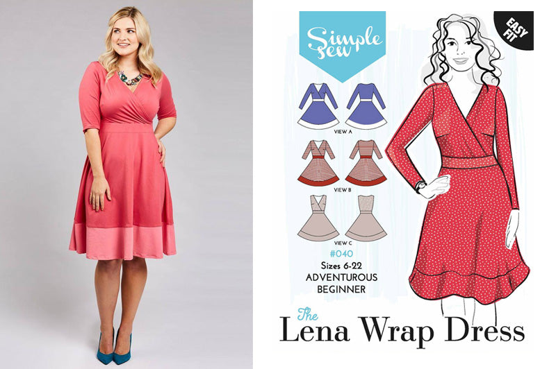 10+ Free Wrap Dress Patterns For Women Designed For Woven Or Knit Fabrics ⋆  Hello Sewing