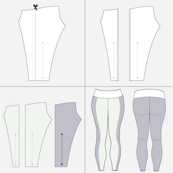 Learn to Sew Color Blocked Avery Leggings » Helen's Closet Patterns