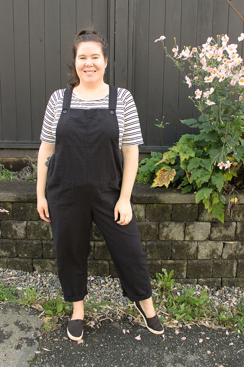 Classic Black Yanta Overalls » Sewing Pattern by Helen's Closet