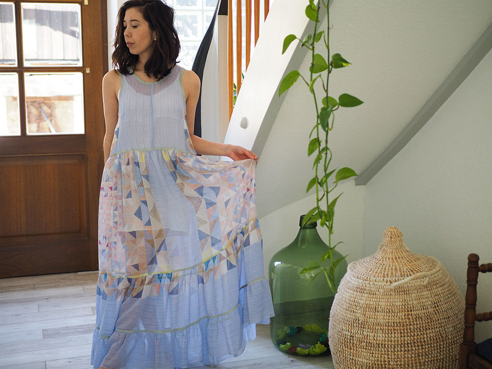 Gathered sheer outlet skirt