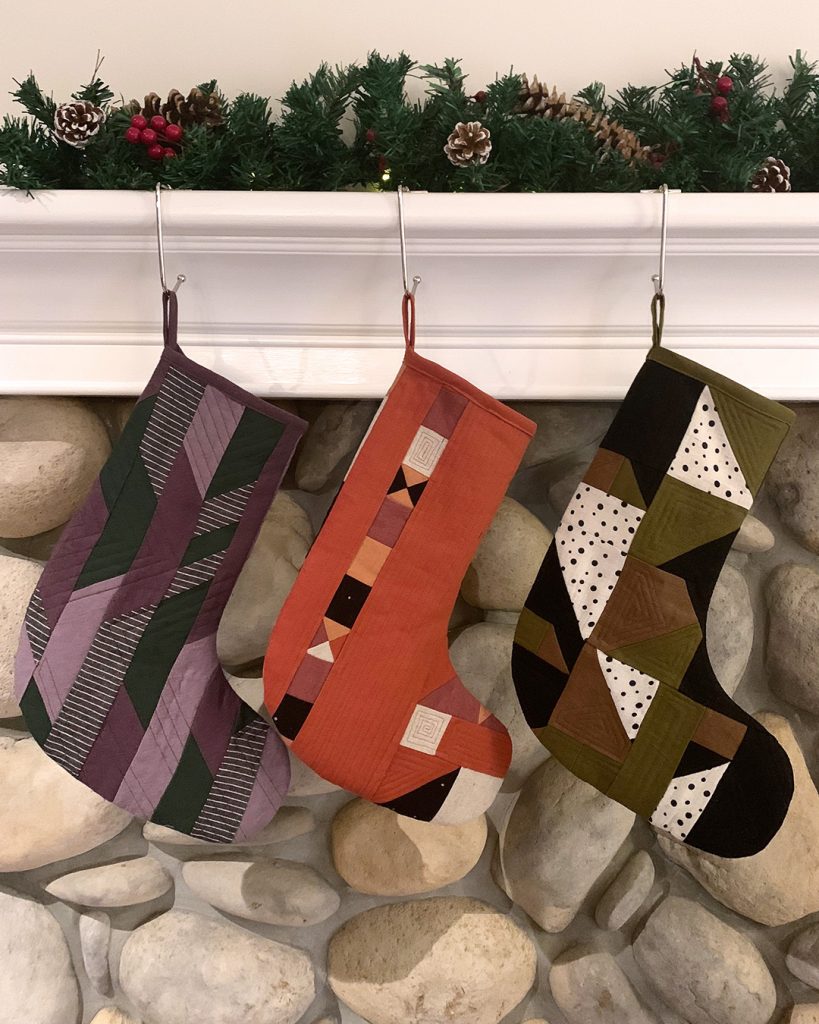 More Quilt As You Go Stockings - Easy Beginner Quilting Project