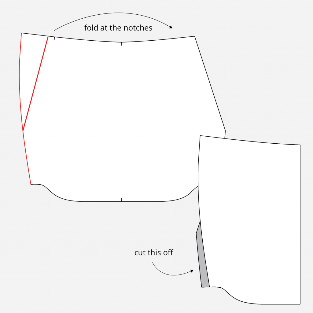 How to grade between sizes on the Arden Pants pattern.